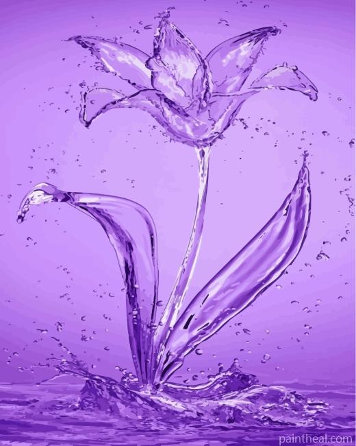 Water Drop Flower Painting By Numbers Kits