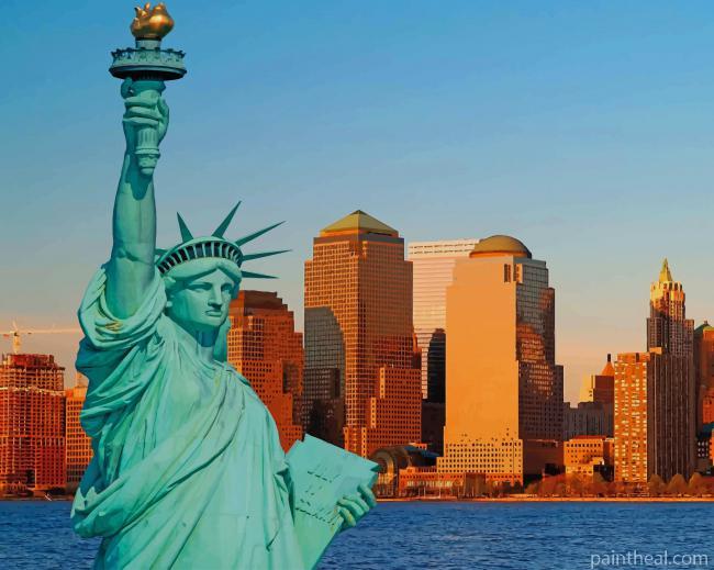 Statue Of Liberty In New York Painting By Numbers Kits