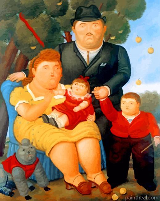 Family Fernando Botero Painting By Numbers Kits