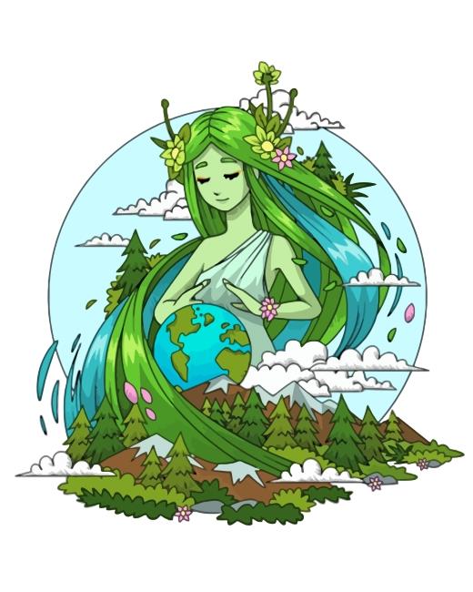 Mother Earth Nature Painting By Numbers Kits