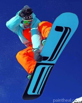 Flying Snowboard Painting By Numbers Kits