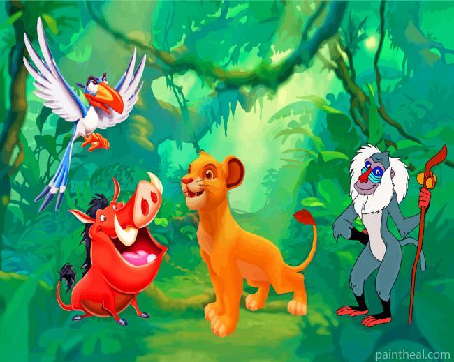 The Lion King Characters Painting By Numbers Kits