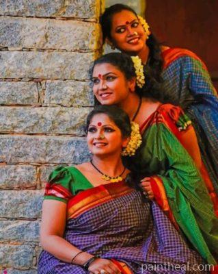 Indian Hindu Women Painting By Numbers Kits