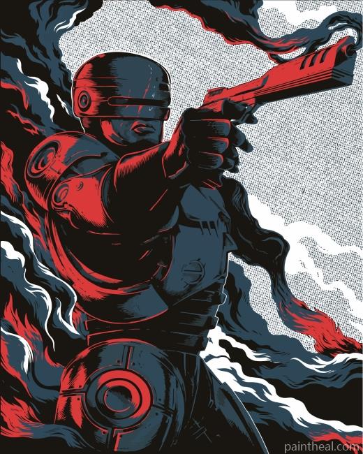 Robocop Illustration Poster Painting By Numbers Kits
