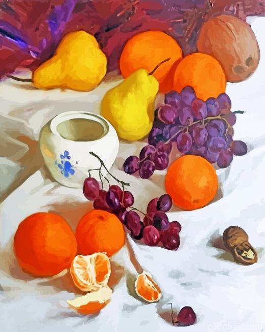 Still Life Fruits Painting By Numbers Kits