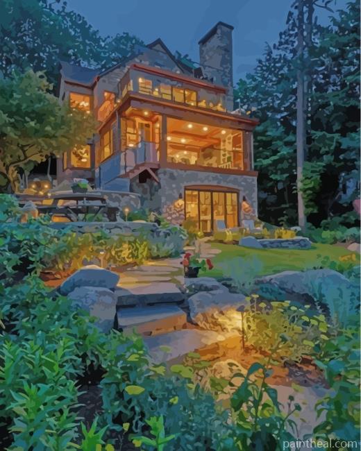 Aesthetic Villa Painting By Numbers Kits