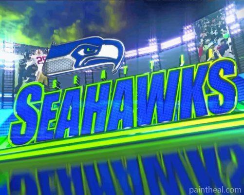 Seahawks Logo Painting By Numbers Kits