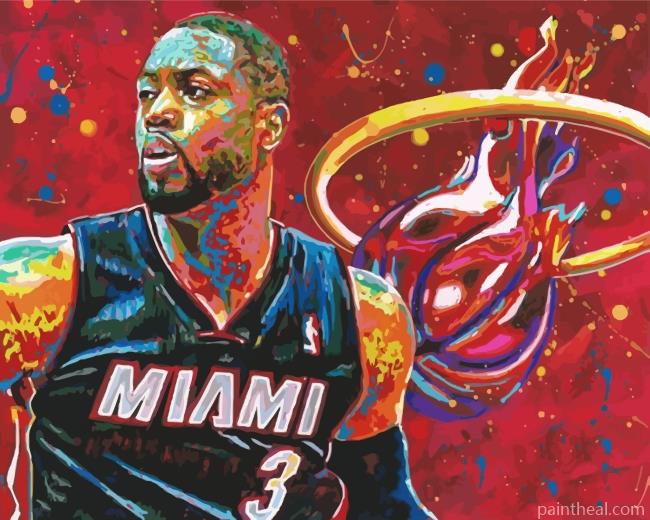 Miami Heat Player Art Painting By Numbers Kits