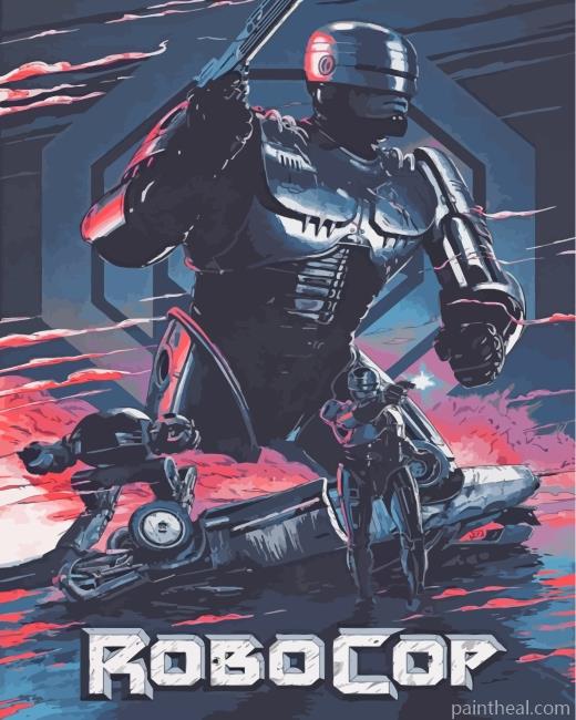 Robocop Illustration Painting By Numbers Kits