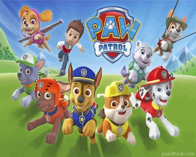 Paw Patrol Animation Painting By Numbers Kits