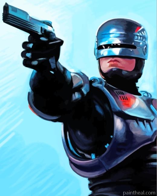 Robocop Gun Painting By Numbers Kits