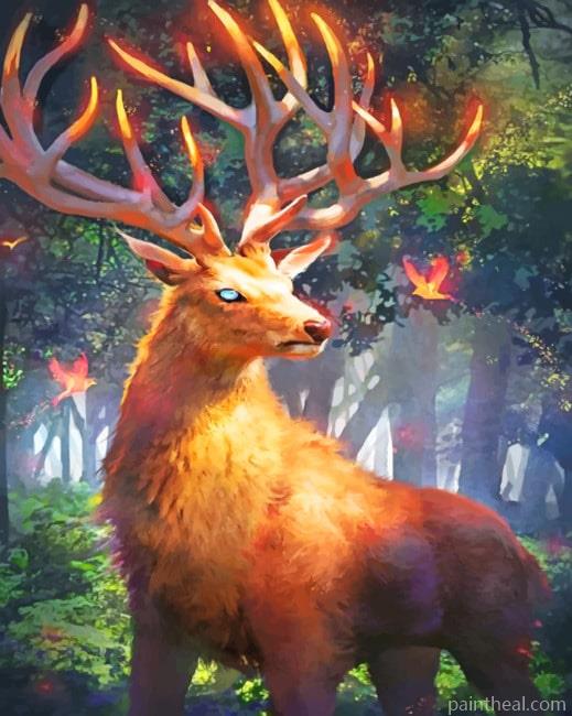 Fire Stag Painting By Numbers Kits