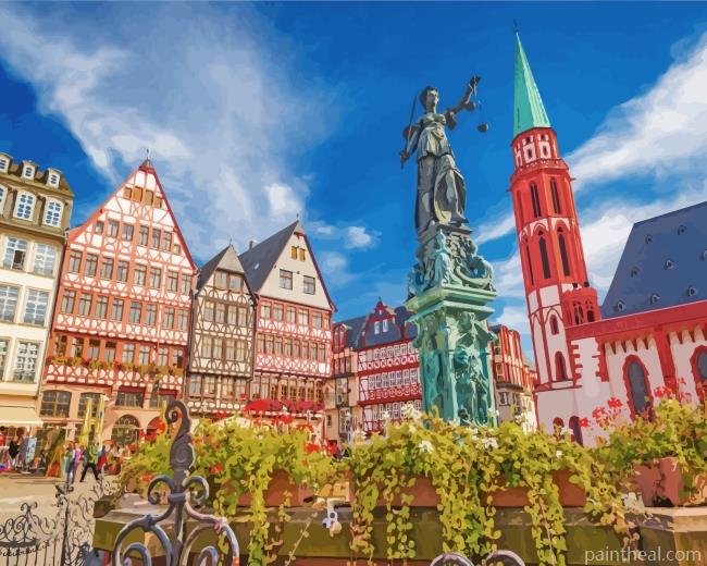 Frankfurt Germany Europe Painting By Numbers Kits