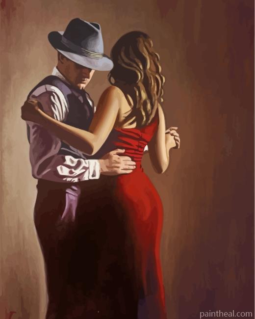 Aesthetic Tango Dancers Painting By Numbers Kits