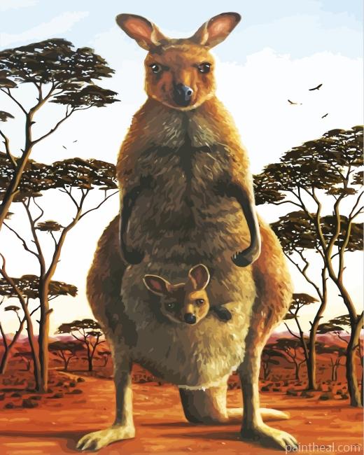 Eastern Kangaroo Painting By Numbers Kits