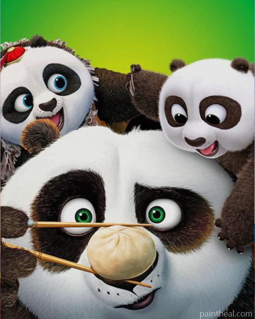 Kung Fu Panda Painting By Numbers Kits