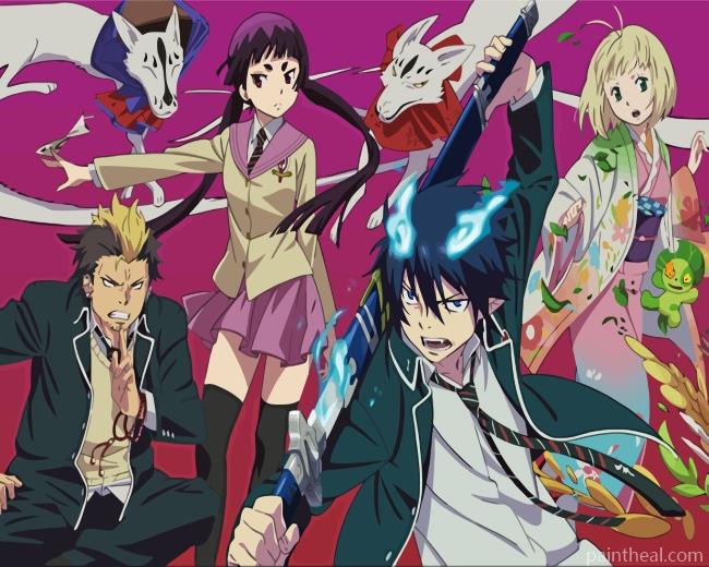 Blue Exorcist Anime Characters Painting By Numbers Kits