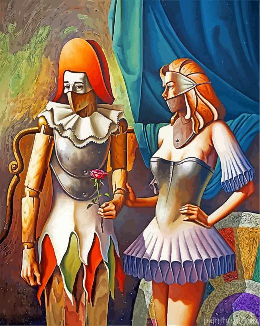 El Clown Enamorado Painting By Numbers Kits