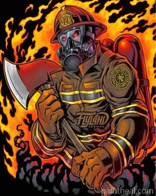 Cool Firefighter Painting By Numbers Kits