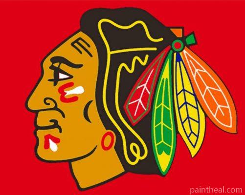 Chicago Blackhawks Logo Painting By Numbers Kits