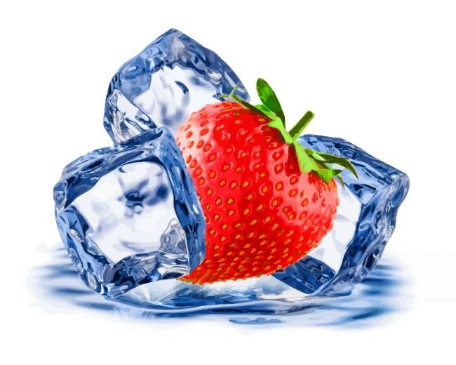 Strawberry And Ice Painting By Numbers Kits