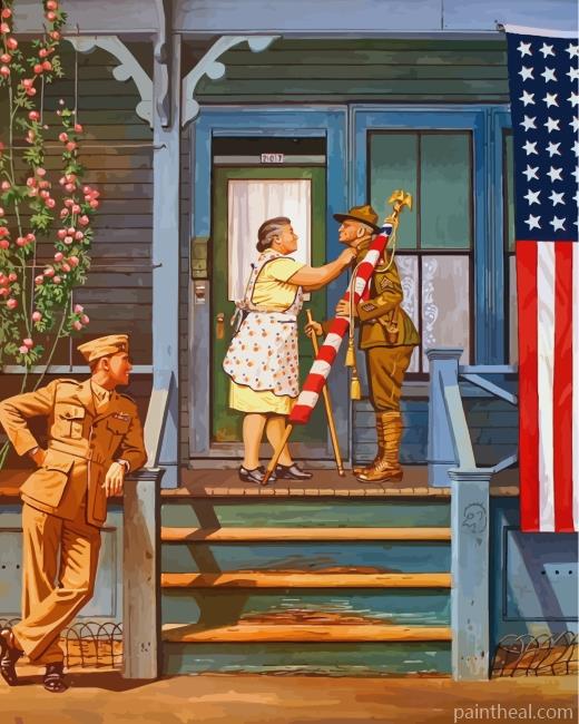 Fourth Of July Parade Stevan Dohanos Painting By Numbers Kits