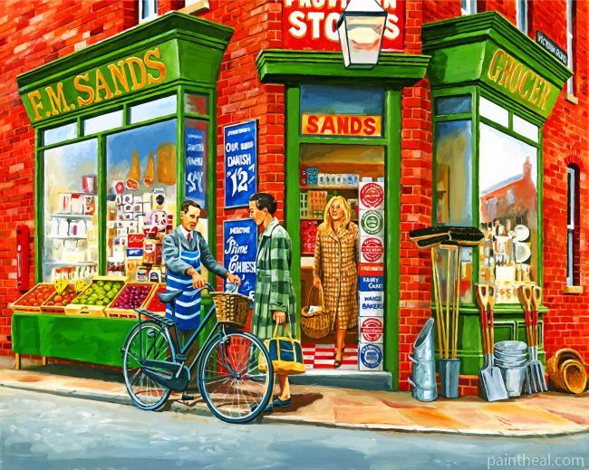 Corner Shop Painting By Numbers Kits