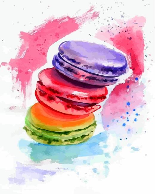 Macaroons Art Painting By Numbers Kits