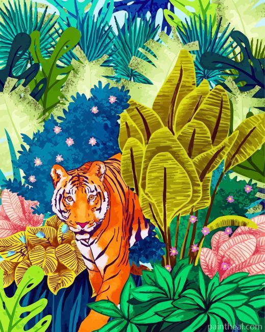 Jungle Tiger Painting By Numbers Kits
