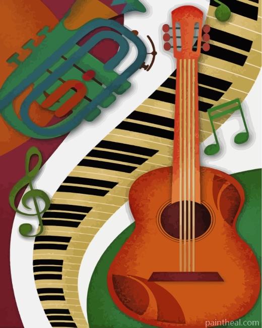 Musical Instruments Painting By Numbers Kits