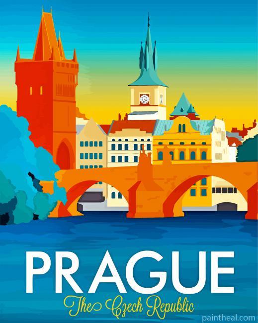 Prague Illustration Painting By Numbers Kits