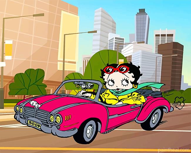 Betty Boop Driving Painting By Numbers Kits
