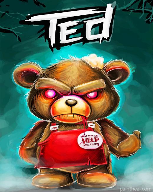 Creepy Teddy Bear Painting By Numbers Kits