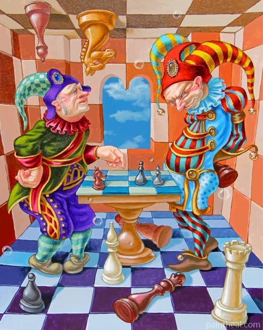 Chess Players Art Painting By Numbers Kits