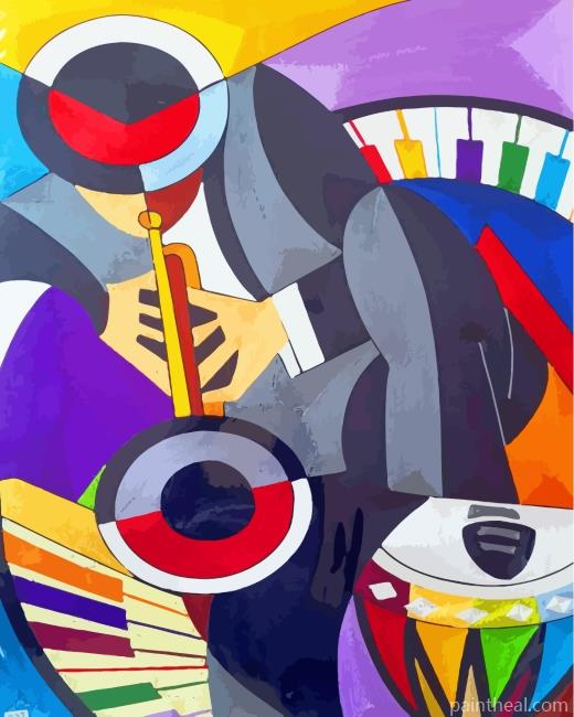 Man Playing Music Painting By Numbers Kits