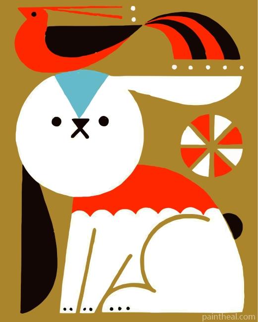 Bunny And Bird Painting By Numbers Kits