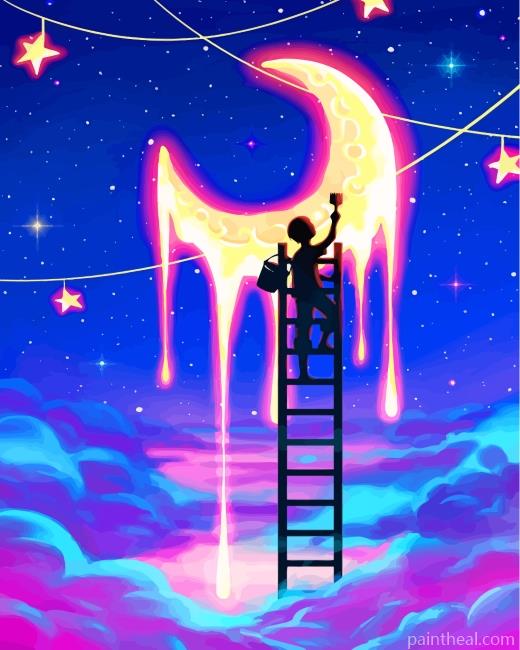 Paint The Moon Art Painting By Numbers Kits