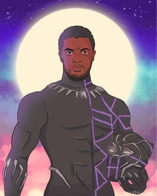 Black Panther Art Painting By Numbers Kits