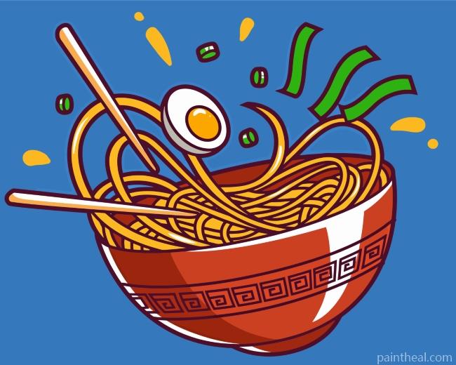 Noodles Bowl Painting By Numbers Kits
