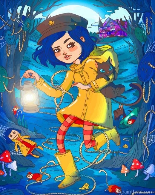 Coraline And Cat Painting By Numbers Kits