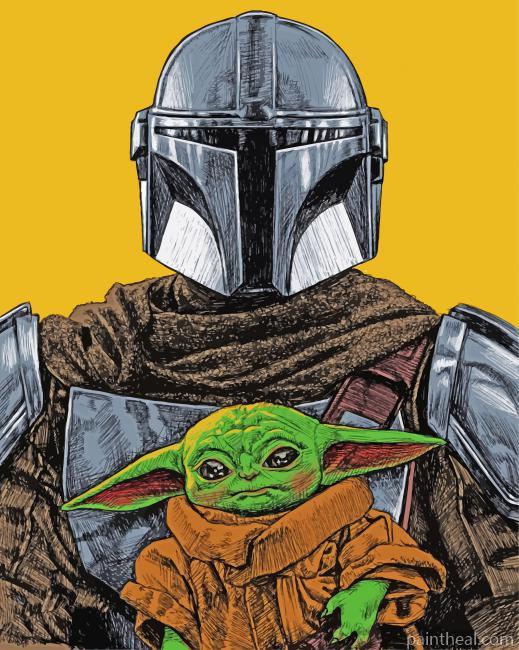 Boba Fett And Yoda Star Wars Painting By Numbers Kits