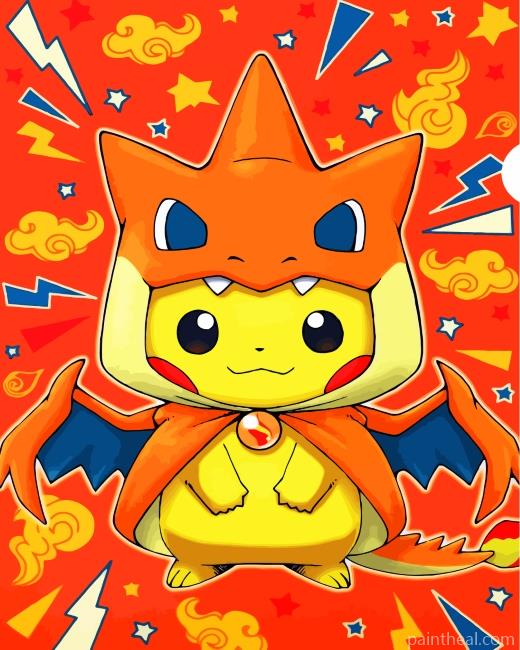 Pikachu Charizard Painting By Numbers Kits