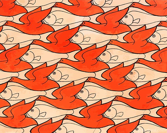 Bird Fish Painting By Numbers Kits