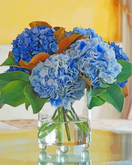 Hydrangea Blur Flower Painting By Numbers Kits