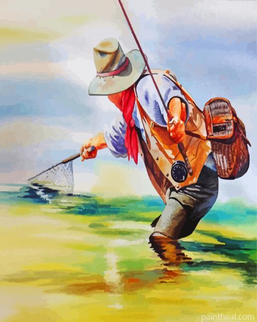 Fly Fishing Cowboy Painting By Numbers Kits