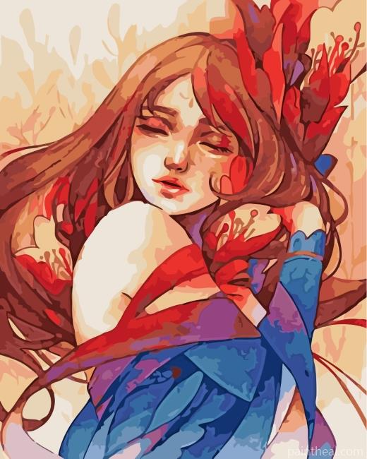 Aesthetic Girl Painting By Numbers Kits