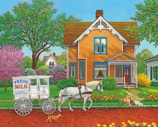 Peaceful House Painting By Numbers Kits