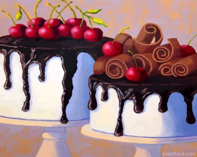 Chocolate Cakes Painting By Numbers Kits
