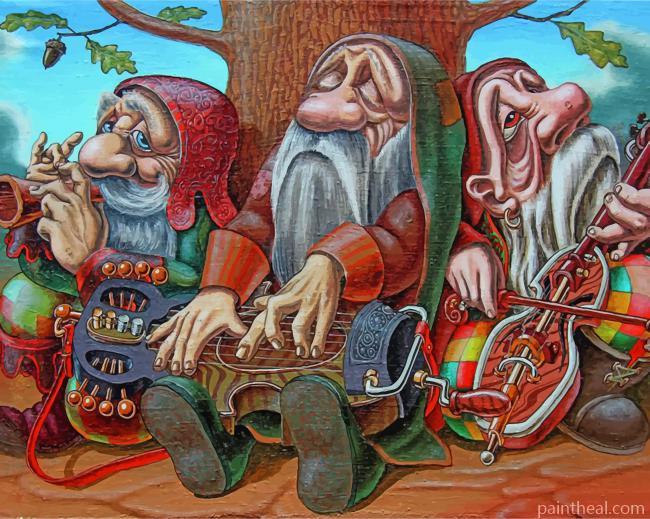 Musician Dwarfs Painting By Numbers Kits