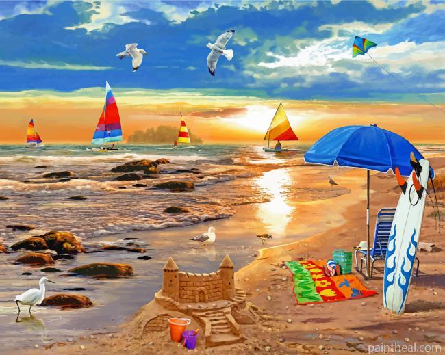Aesthetic Summer Time Painting By Numbers Kits
